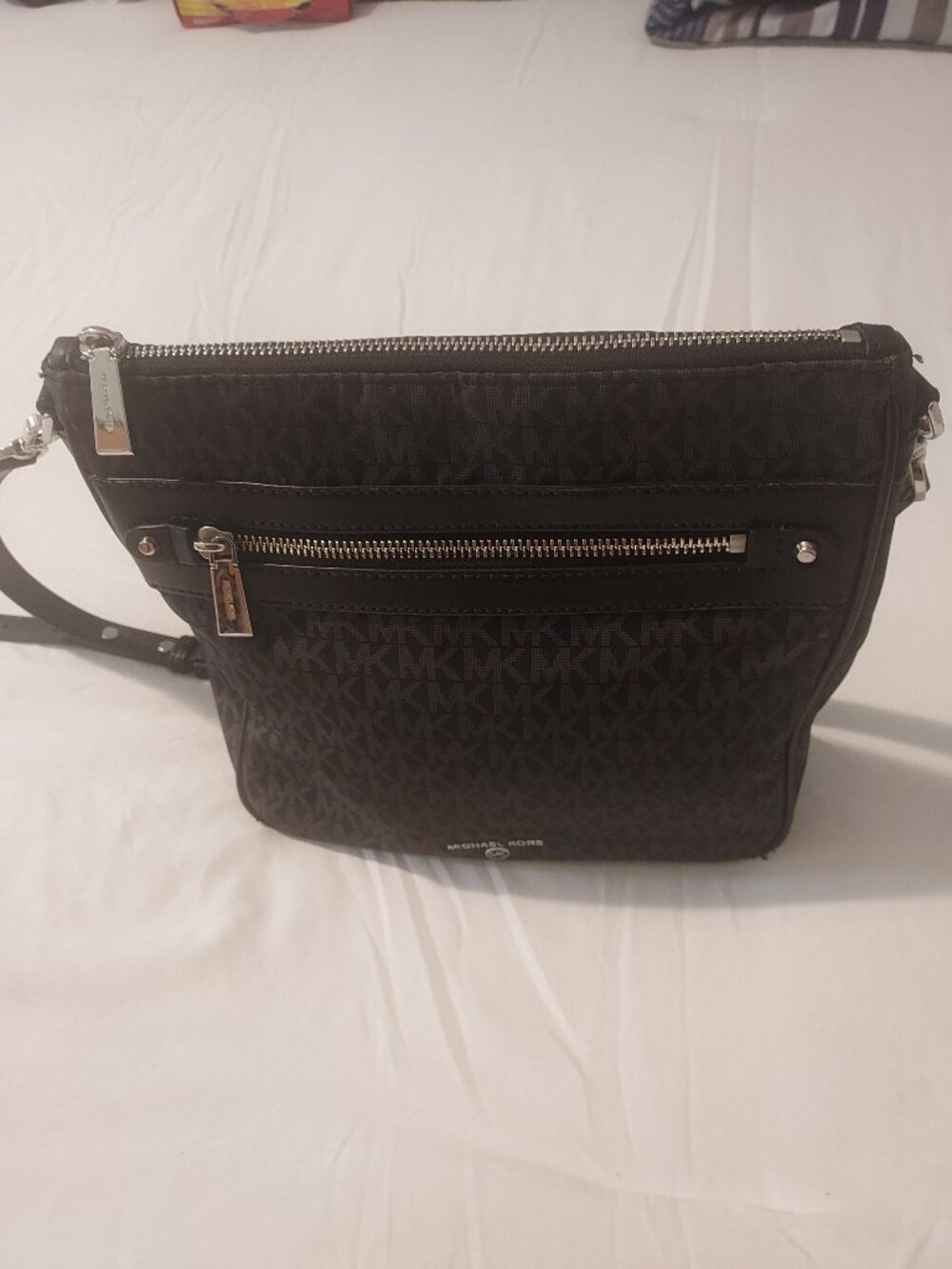 Black MK Logo Crossbody Bag Purse